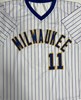 ED ROMERO SIGNED PINSTRIPE REPLICA JERSEY - MILWAUKEE BREWERS MLB - JSA