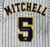 GARRETT MITCHELL SIGNED CUSTOM REPLICA BREWERS PINSTRIPE JERSEY - BAS
