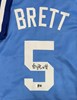 GEORGE BRETT SIGNED CUSTOM REPLICA ROYALS BLUE JERSEY - BAS