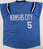 GEORGE BRETT SIGNED CUSTOM REPLICA ROYALS BLUE JERSEY - BAS