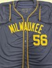 GRANT ANDERSON SIGNED CUSTOM REPLICA BREWERS NAVY JERSEY - BAS