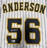 GRANT ANDERSON SIGNED CUSTOM REPLICA BREWERS PINSTRIPE JERSEY - BAS