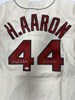 HENRY HANK AARON SIGNED 1963 MITCHELL & NESS MILWAUKEE BRAVES  JERSEY W/ HOF