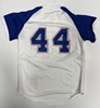 HENRY HANK AARON SIGNED 1974 MITCHELL & NESS ATLANTA BRAVES JERSEY W/ HOF