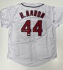 HANK AARON SIGNED CUSTOM ATLANTA BRAVES JERSEY - JSA