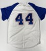 HENRY HANK AARON SIGNED 1974 MITCHELL & NESS ATLANTA BRAVES JERSEY
