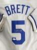GEORGE BRETT SIGNED CUSTOM REPLICA ROYALS GREY JERSEY - JSA