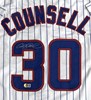 CRAIG COUNSELL SIGNED CUSTOM REPLICA PINSTRIPE CUBS JERSEY - CHICACO CUBS MLB - BAS