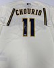 JACKSON CHOURIO SIGNED OFFICIAL NIKE CREAM BREWERS JERSEY - MLB