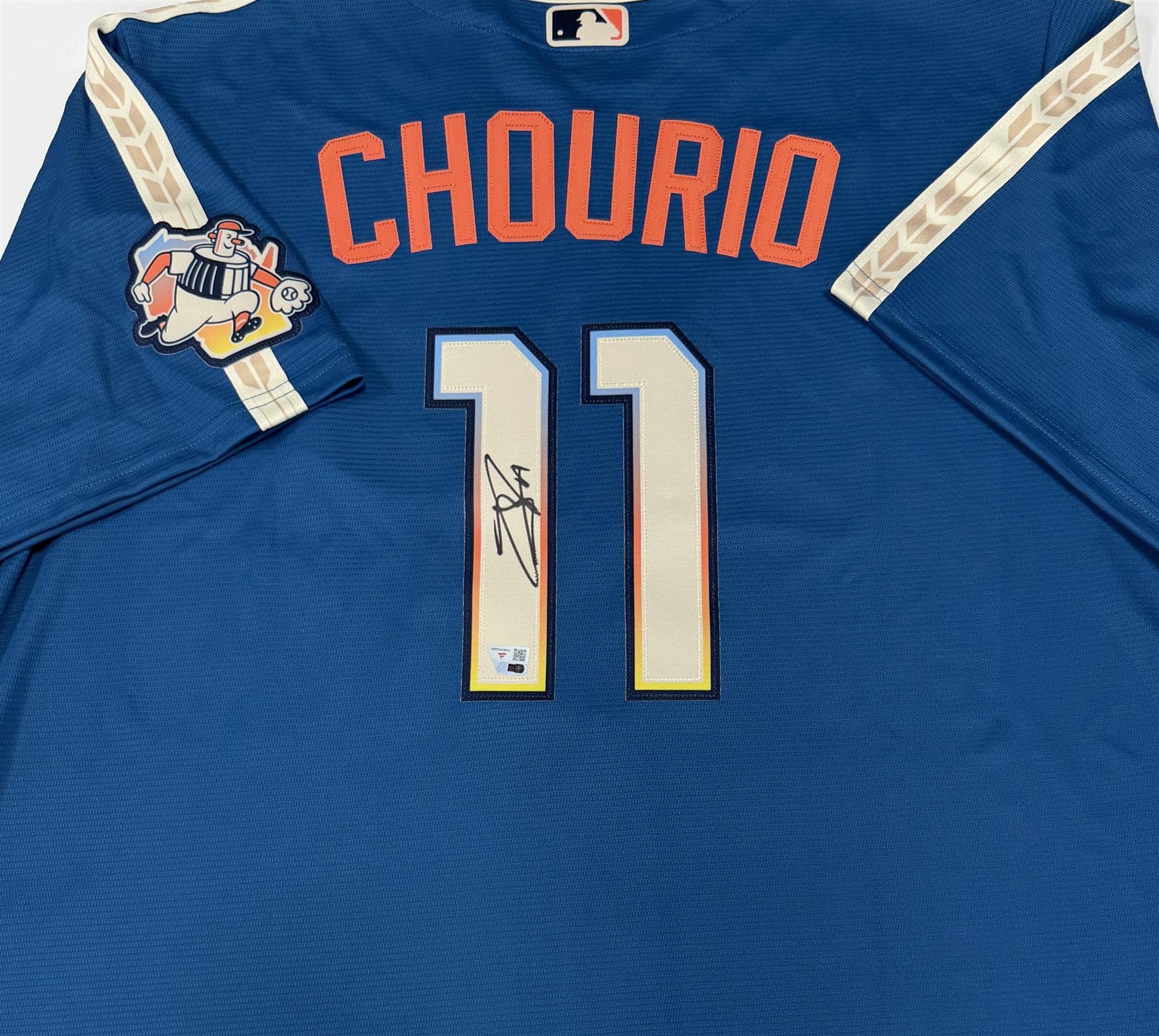 JACKSON CHOURIO SIGNED OFFICIAL NIKE CREAM BREWERS JERSEY - FANATICS