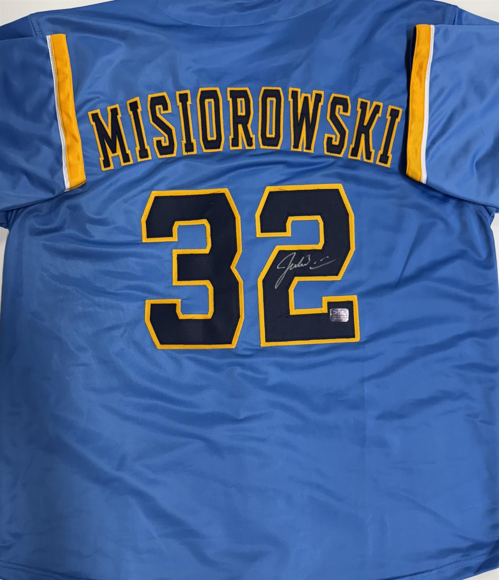 JACOB MISIOROWSKI SIGNED CUSTOM REPLICA BREWERS ALT JERSEY  - PROVA