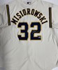 JACOB MISIOROWSKI SIGNED OFFICIAL NIKE BREWERS CREAM JERSEY  - PROVA