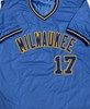JIM GANTNER SIGNED CUSTOM REPLICA BREWERS BLUE JERSEY - JSA