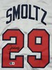 JOHN SMOLTZ SIGNED CUSTOM REPLICA BRAVES GREY JERSEY - BAS