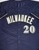 JONATHAN LUCROY SIGNED NAVY REPLICA JERSEY - MILWAUKEE BREWERS MLB - JSA