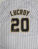 JONATHAN LUCROY SIGNED PINSTRIPE REPLICA JERSEY - MILWAUKEE BREWERS MLB - JSA