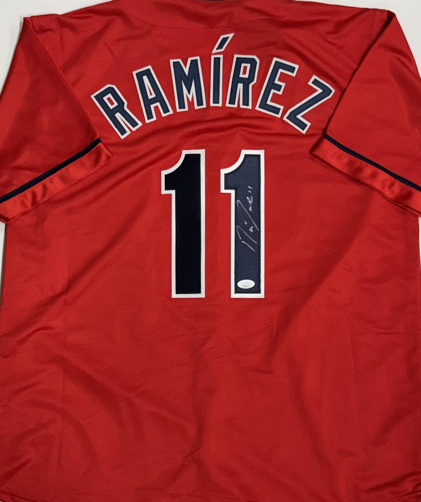 JOSE RAMIREZ SIGNED CUSTOM REPLICA RED GUARDIANS JERSEY - CLEVELAND GUARDIANS MLB - JSA