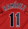 JOSE RAMIREZ SIGNED CUSTOM REPLICA RED GUARDIANS JERSEY - CLEVELAND GUARDIANS MLB - JSA