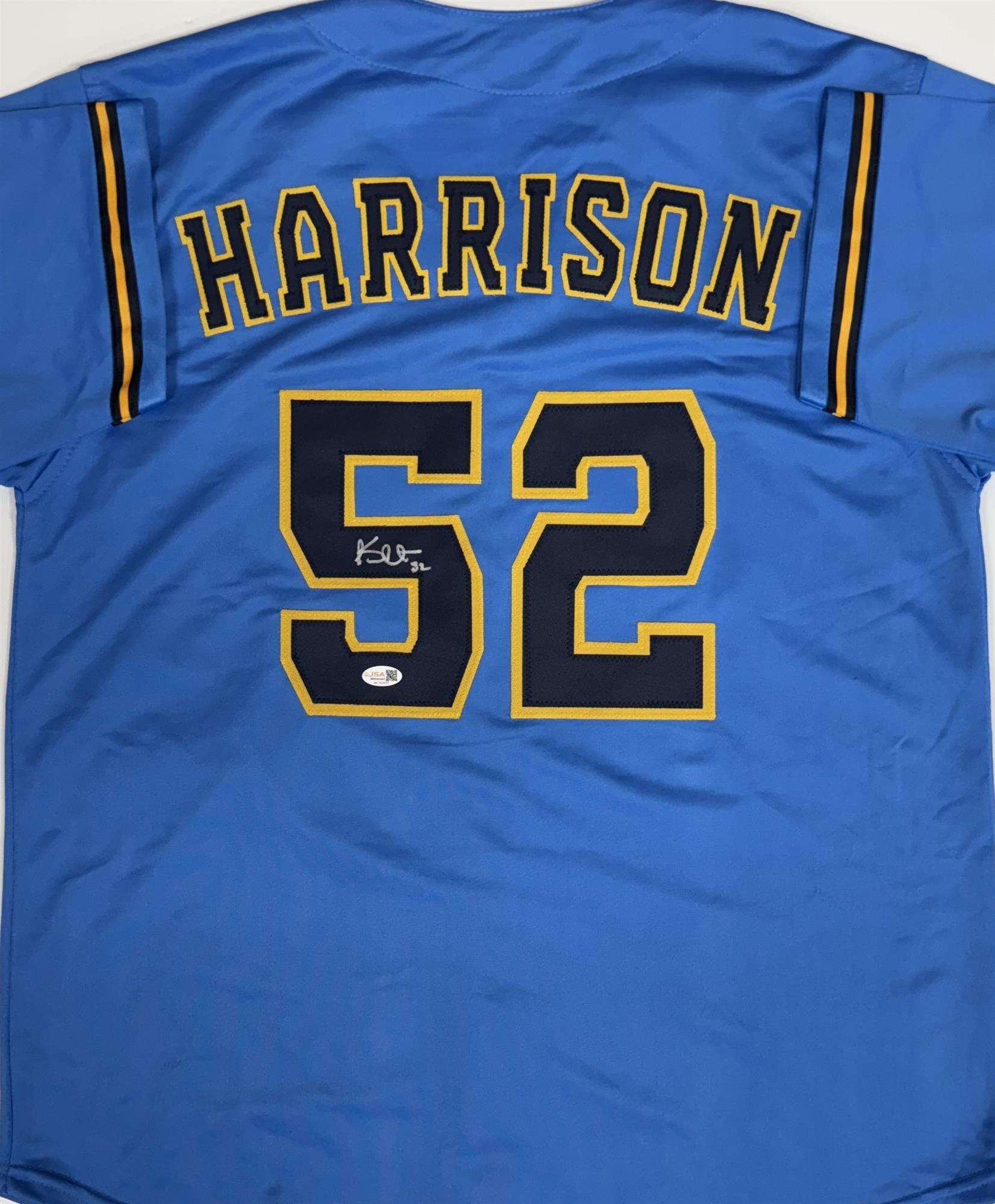 KYLE HARRISON SIGNED CUSTOM REPLICA BREWERS ALTERNATE JERSEY - JSA