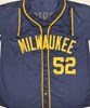 KYLE HARRISON SIGNED CUSTOM REPLICA BREWERS NAVY JERSEY - JSA