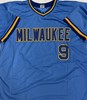 LARRY HISLE SIGNED CUSTOM BREWERS BLUE JERSEY - JSA