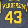 LOGAN HENDERSON SIGNED CUSTOM REPLICA BREWERS NAVY JERSEY - BAS