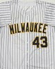 LOGAN HENDERSON SIGNED CUSTOM REPLICA BREWERS PINSTRIPE JERSEY - BAS