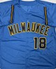 LUIS LARA SIGNED CUSTOM REPLICA BREWERS ALTERNATE JERSEY - BAS
