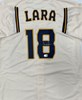 LUIS LARA SIGNED CUSTOM REPLICA BREWERS CREAM JERSEY - BAS