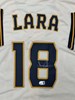 LUIS LARA SIGNED CUSTOM REPLICA BREWERS CREAM JERSEY - BAS