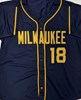LUIS LARA SIGNED CUSTOM REPLICA BREWERS NAVY JERSEY - BAS