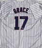 MARK GRACE SIGNED CUSTOM REPLICA PINSTRIPE CUBS JERSEY - CHICACO CUBS MLB - BAS