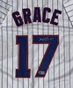 MARK GRACE SIGNED CUSTOM REPLICA PINSTRIPE CUBS JERSEY - CHICACO CUBS MLB - BAS