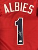 OZZIE ALBIES SIGNED CUSTOM REPLICA RED BRAVES JERSEY - ATLANTA BRAVES MLB - JSA