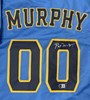 PAT MURPHY SIGNED CUSTOM REPLICA ALT #00 BREWERS JERSEY - BAS