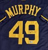 PAT MURPHY SIGNED REPLICA BLUE #49 JERSEY - MILWAUKEE BREWERS MLB - BAS
