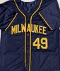 PAT MURPHY SIGNED REPLICA BLUE #49 JERSEY - MILWAUKEE BREWERS MLB - BAS