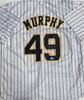 PAT MURPHY SIGNED REPLICA PINSTRIPE #49 JERSEY - MILWAUKEE BREWERS MLB - BAS
