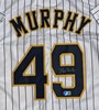 PAT MURPHY SIGNED REPLICA PINSTRIPE #49 JERSEY - MILWAUKEE BREWERS MLB - BAS