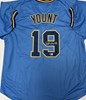 ROBIN YOUNT SIGNED CUSTOM REPLICA BREWERS BLUE JERSEY - BAS
