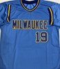 ROBIN YOUNT SIGNED CUSTOM REPLICA BREWERS BLUE JERSEY - JSA