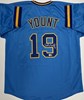 ROBIN YOUNT SIGNED CUSTOM REPLICA BREWERS BLUE JERSEY W/ HOF - BAS