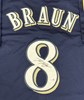 RYAN BRAUN SIGNED CUSTOM BREWERS NAVY JERSEY - JSA