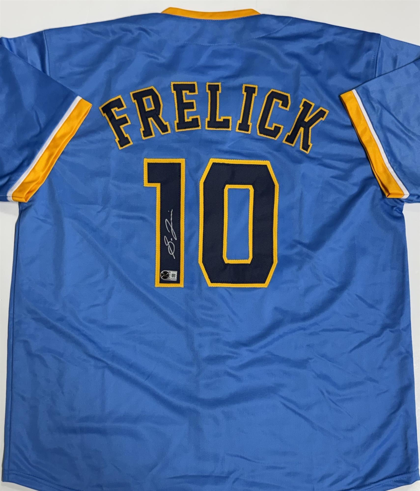 SAL FRELICK SIGNED CUSTOM REPLICA BREWERS MKE CITY EDITION JERSEY - BAS