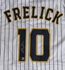 SAL FRELICK SIGNED CUSTOM REPLICA BREWERS PINSTRIPE JERSEY - BAS