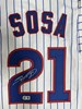 SAMMY SOSA SIGNED REPLICA PINSTRIPE JERSEY - CHICAGO CUBS MLB - BAS