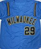 TREVOR MEGILL SIGNED CUSTOM REPLICA BREWERS ALTERNATE JERSEY - BAS