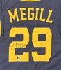 TREVOR MEGILL SIGNED CUSTOM REPLICA BREWERS NAVY JERSEY - BAS