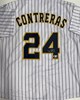 WILLIAM CONTRERAS SIGNED CUSTOM REPLICA BREWERS PINSTRIPE JERSEY - BAS