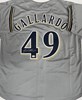 YOVANI GALLARDO SIGNED CUSTOM REPLICA GRAY JERSEY - MILWAUKEE BREWERS - JSA